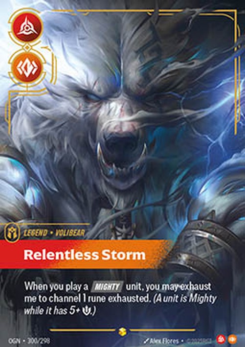 Riftbound OGN Volibear, Relentless Storm (V.2 - Showcase)
