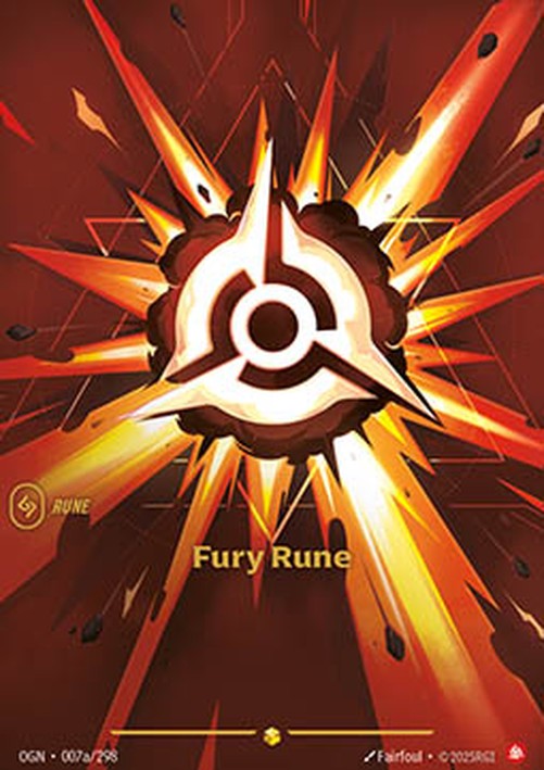 Riftbound OGN Fury Rune (V.2 - Showcase)