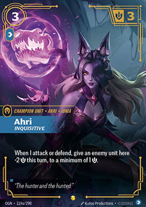 Riftbound OGN Ahri, Inquisitive (V.2 - Showcase)