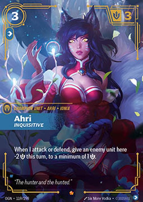 Riftbound OGN Ahri, Inquisitive (V.1 - Epic)