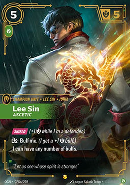 Riftbound OGN Lee Sin, Ascetic (V.2 - Showcase)