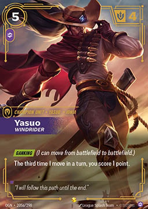Riftbound OGN Yasuo, Windrider (V.2 - Showcase)