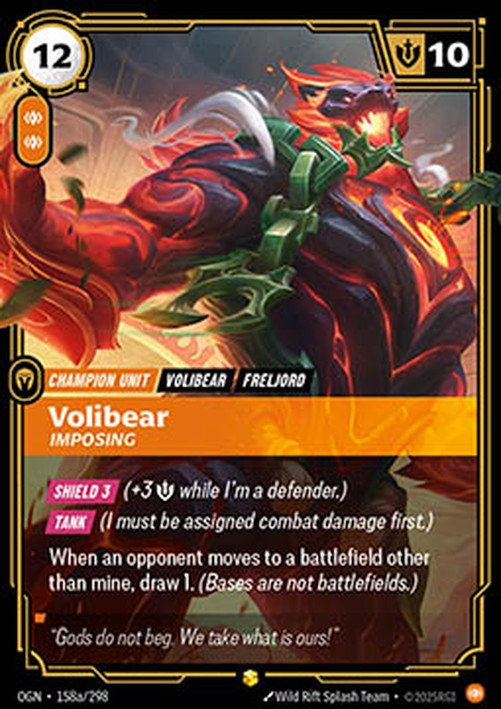 Riftbound OGN Volibear, Imposing (V.2 - Showcase)