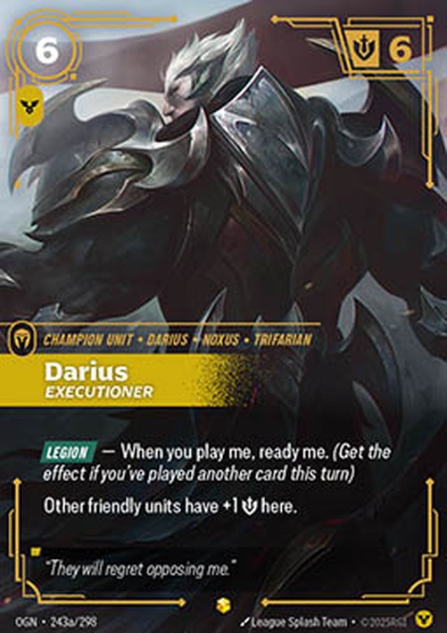 Riftbound OGN Darius, Executioner (V.2 - Showcase)