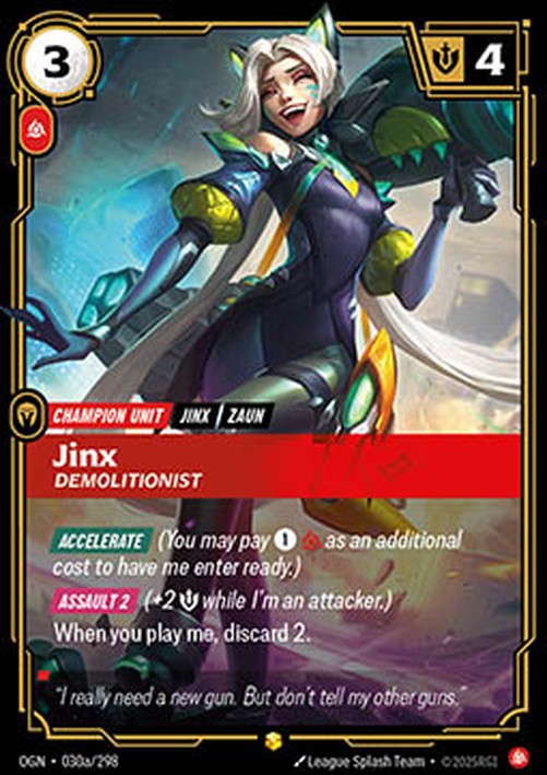Riftbound OGN Jinx, Demolitionist (V.2 - Showcase)
