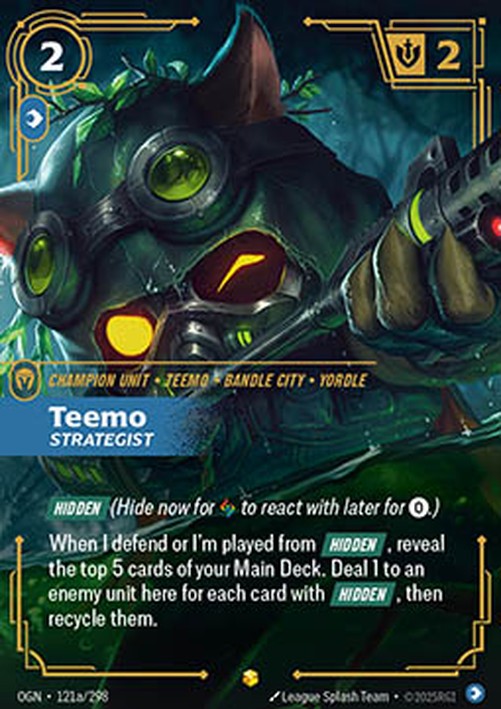 Riftbound OGN Teemo, Strategist (V.2 - Showcase)