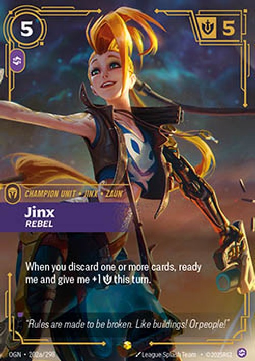 Riftbound OGN Jinx, Rebel (V.2 - Showcase)
