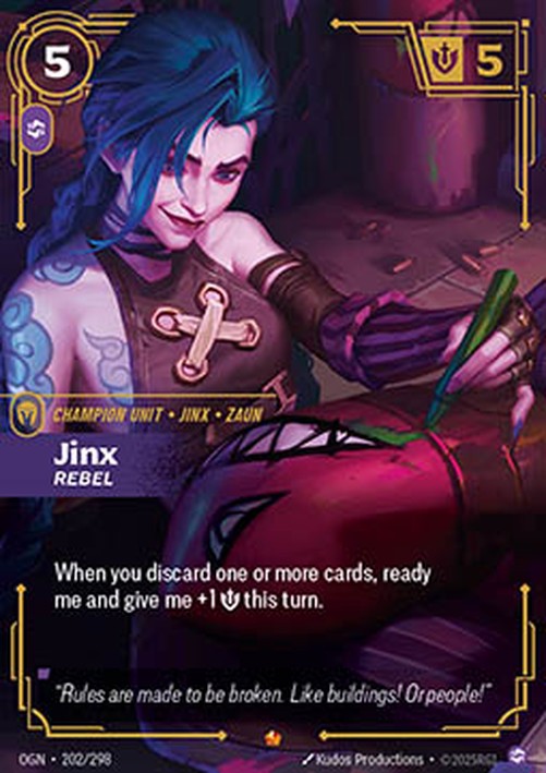 Riftbound OGN Jinx, Rebel (V.1 - Epic)