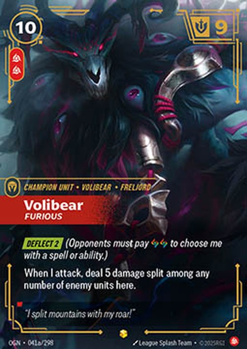 Riftbound OGN Volibear, Furious (V.2 - Showcase)