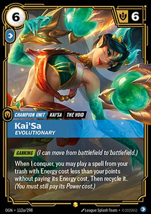 Riftbound OGN Kai'Sa, Evolutionary (V.2 - Showcase)