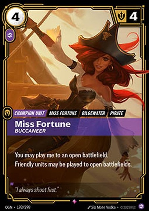 Riftbound Miss Fortune, Buccaneer (V.1 - Rare)