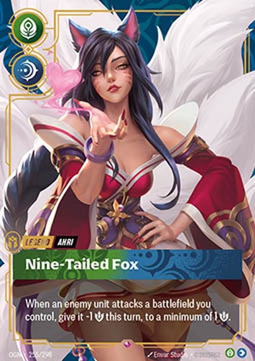 Riftbound Ahri, Nine-Tailed Fox (V.1 - Rare)