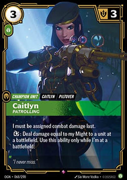 Riftbound Caitlyn, Patrolling