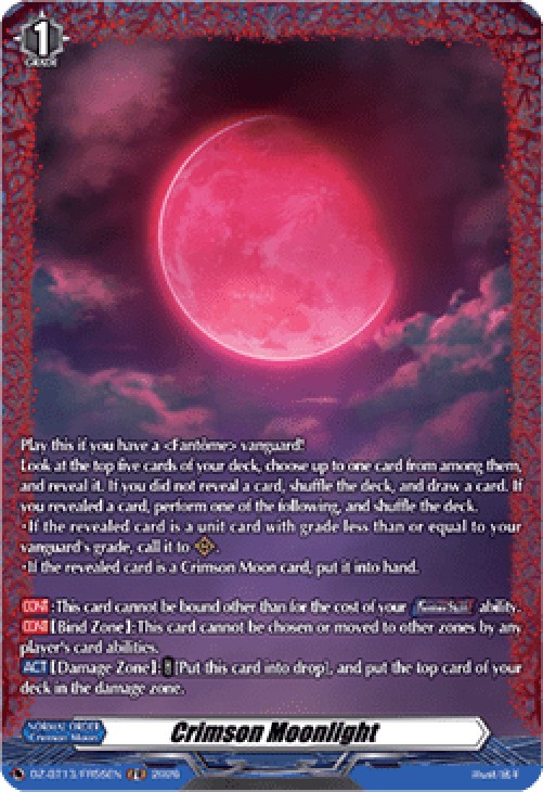 Cardfight!! Vanguard DZ-BT13 Crimson Moonlight [D-Format] (V.2 - Frame Rare