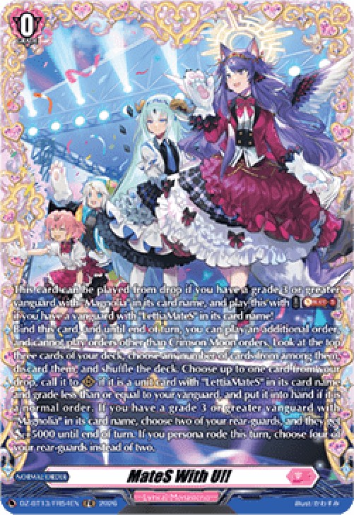 Cardfight!! Vanguard DZ-BT13 MateS With U!! [D-Format] (V.2 - Frame Rare)