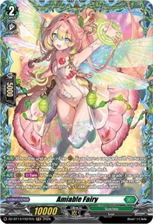 Cardfight!! Vanguard DZ-BT13 Amiable Fairy [D-Format] (V.2 - Frame Rare)