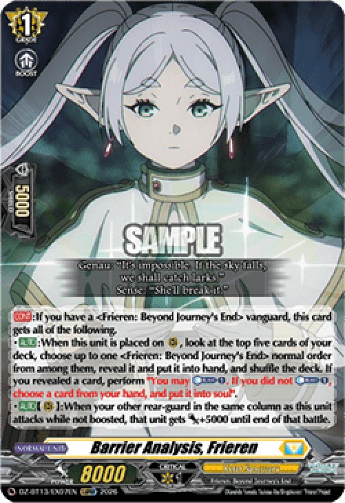 Cardfight!! Vanguard DZ-BT13 Barrier Analysis, Frieren [D-Format]