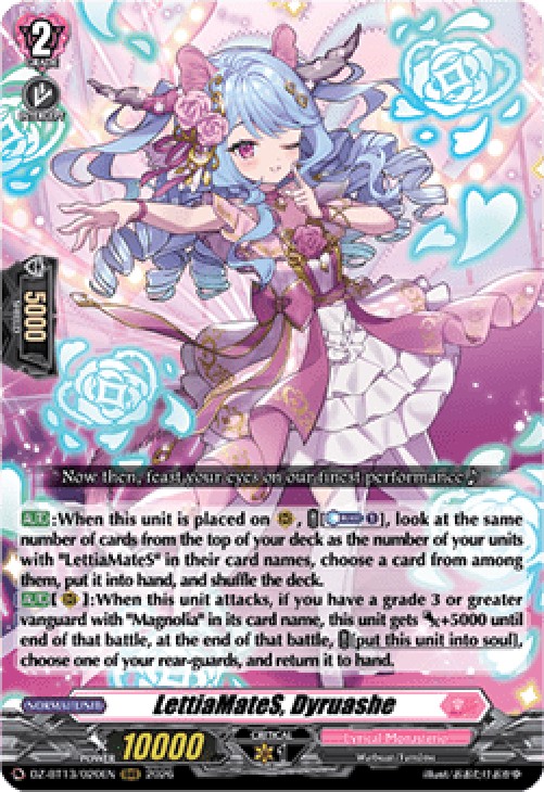 Cardfight!! Vanguard DZ-BT13 LettiaMateS, Dyruashe [D-Format] (V.1 - Triple
