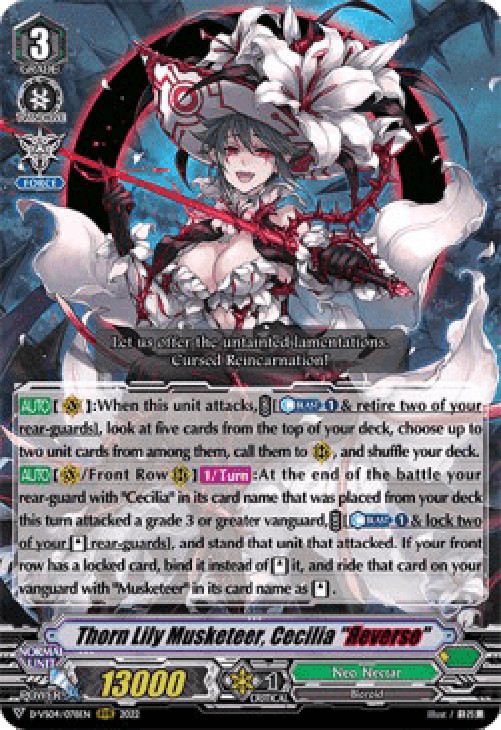 Cardfight!! Vanguard D-VS04 Thorn Lily Musketeer, Cecilia "Яeverse" [V Form