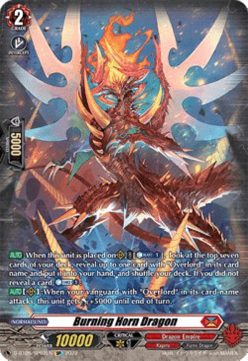 Cardfight!! Vanguard D-BT05 Burning Horn Dragon [D Format] (V.2 - Special P