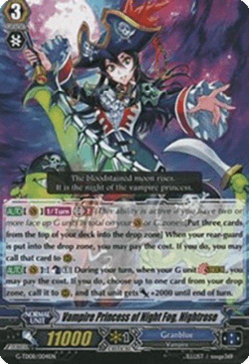 Cardfight!! Vanguard G-TD08 Vampire Princess of Night Fog, Nightrose [G For