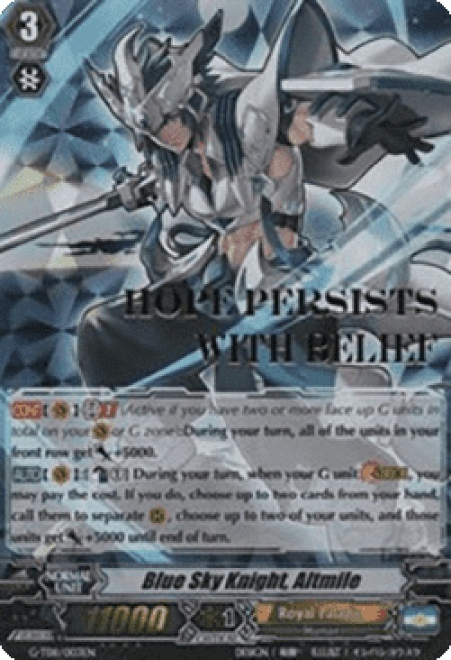 Cardfight!! Vanguard G-TD11 Blue Sky Knight, Altmile [G Format] (V.3 - Spec