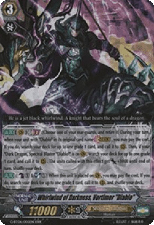 Cardfight!! Vanguard G-BT06 Whirlwind of Darkness, Vortimer "Diablo" [G For
