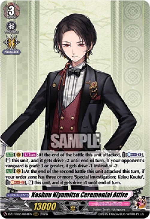 Cardfight!! Vanguard DZ-TB02 Kashuu Kiyomitsu Ceremonial Attire [D-Format] 