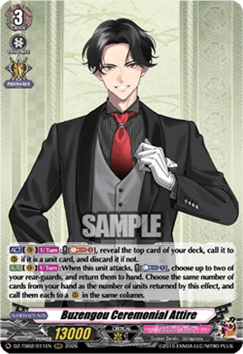 Cardfight!! Vanguard DZ-TB02 Buzengou Ceremonial Attire [D-Format] (V.1 - T