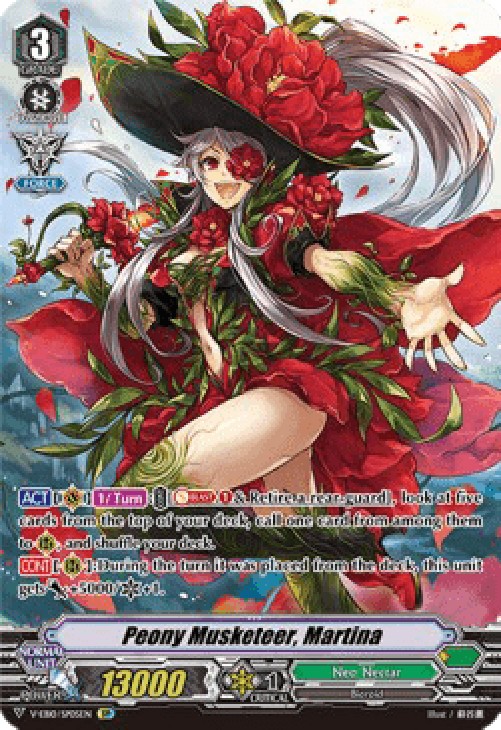 Cardfight!! Vanguard V-EB10 Peony Musketeer, Martina [V Format] (V.2 - Spec