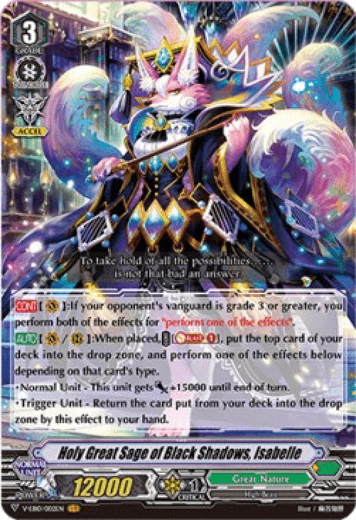 Cardfight!! Vanguard V-EB10 Holy Great Sage of Black Shadows, Isabelle [V F