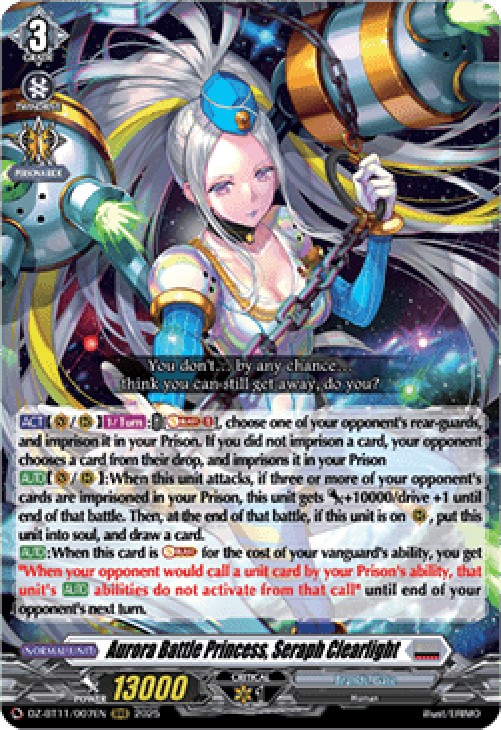 Cardfight!! Vanguard DZ-BT11 Aurora Battle Princess, Seraph Clearlight [D-F