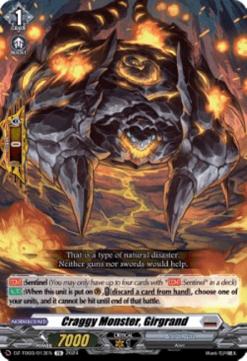 Cardfight!! Vanguard DZ-TD03 Craggy Monster, Girgrand [D-Format] (V.1 - Tri