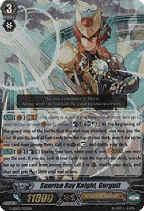 Cardfight!! Vanguard G-SD02 Sunrise Ray Knight, Gurguit [G Format] (V.2 - T