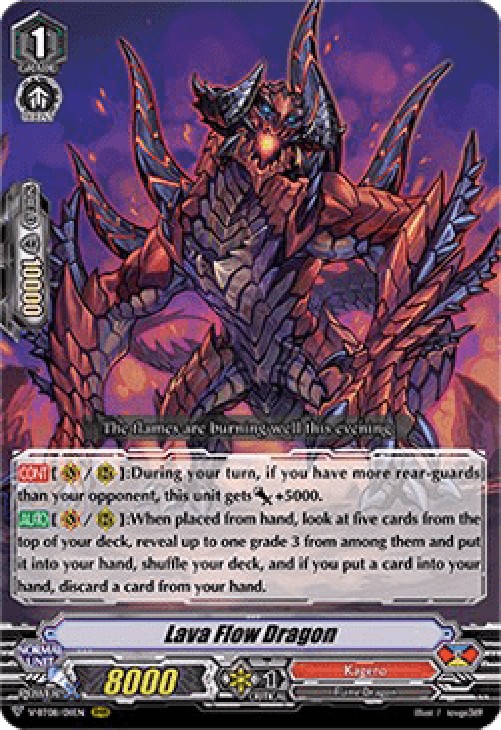 Cardfight!! Vanguard V-BT08 Lava Flow Dragon [V Format] (V.1 - Triple Rare)