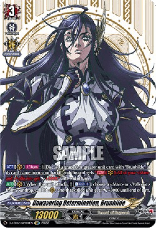 Cardfight!! Vanguard D-TB02 Unwavering Determination, Brunhilde [D Format] 
