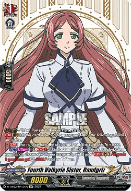 Cardfight!! Vanguard D-TB02 Fourth Valkyrie Sister, Randgriz [D Format] (V.