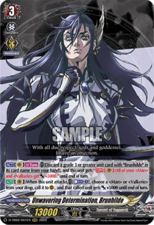 Cardfight!! Vanguard D-TB02 Unwavering Determination, Brunhilde [D Format] 