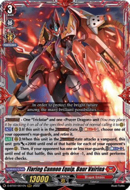 Cardfight!! Vanguard D-BT07 Flaring Cannon Equip, Baur Vairina [D Format] (