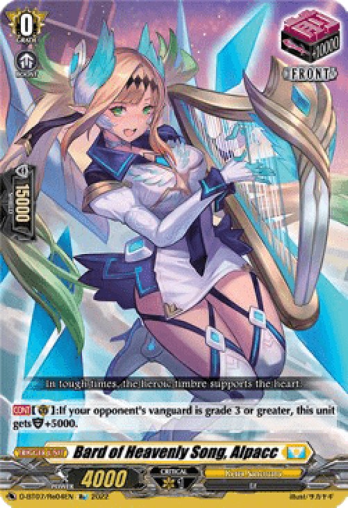 Cardfight!! Vanguard D-BT07 Bard of Heavenly Song, Alpacc [D Format]