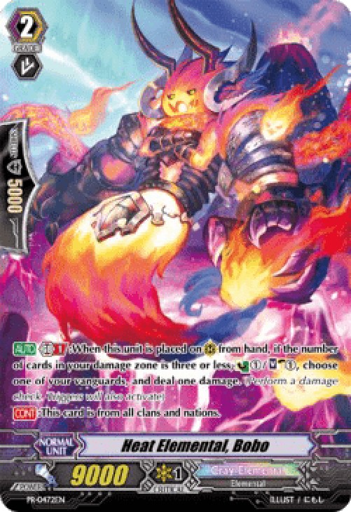 Cardfight!! Vanguard PR Heat Elemental, Bobo [G Format] (V.2 - Promo)