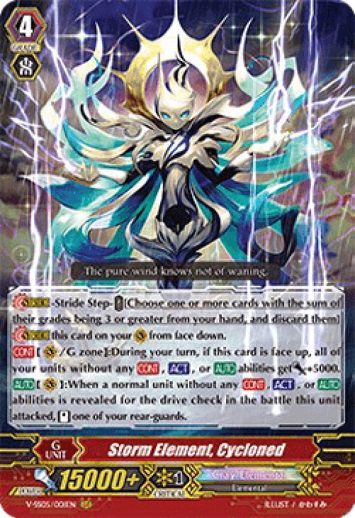 Cardfight!! Vanguard V-SS05 Storm Element, Cycloned [V Format] (V.1 - Gener