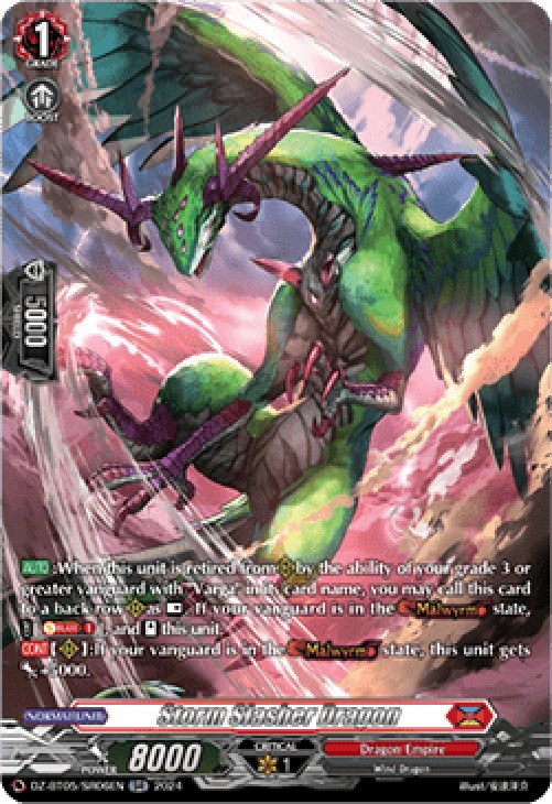 Cardfight!! Vanguard DZ-BT05 Storm Slasher Dragon [D-Format] (V.3 - Silver 