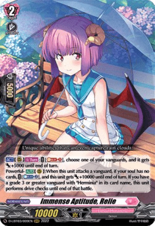 Cardfight!! Vanguard D-LBT03 Immense Aptitude, Relie [D Format] (V.1 - Trip