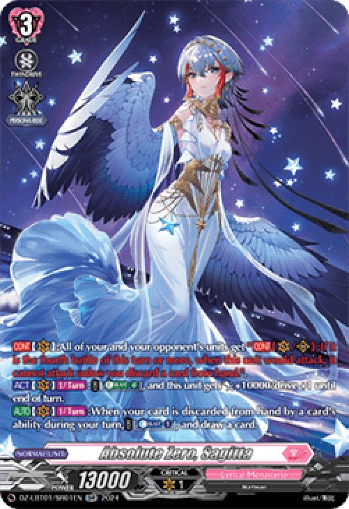 Cardfight!! Vanguard DZ-LBT01 Absolute Zero, Sagitta [D-Format] (V.4 - Silv