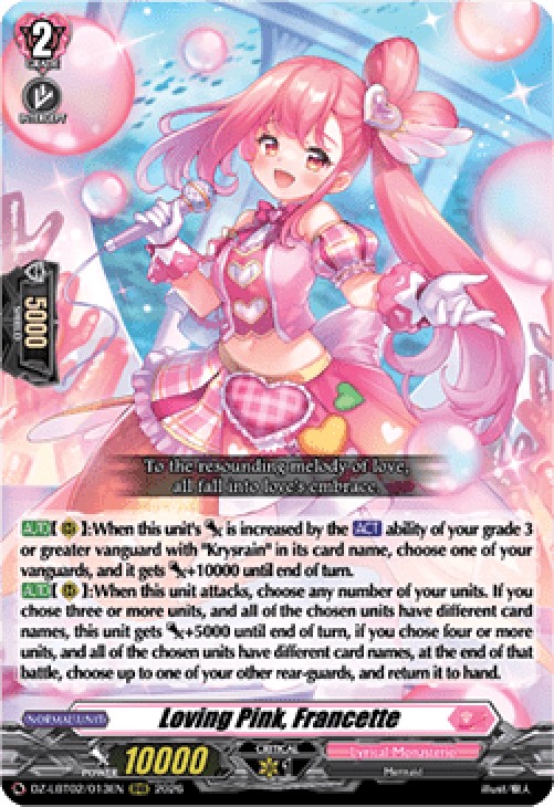 Cardfight!! Vanguard DZ-LBT02 Loving Pink, Francette [D-Format]