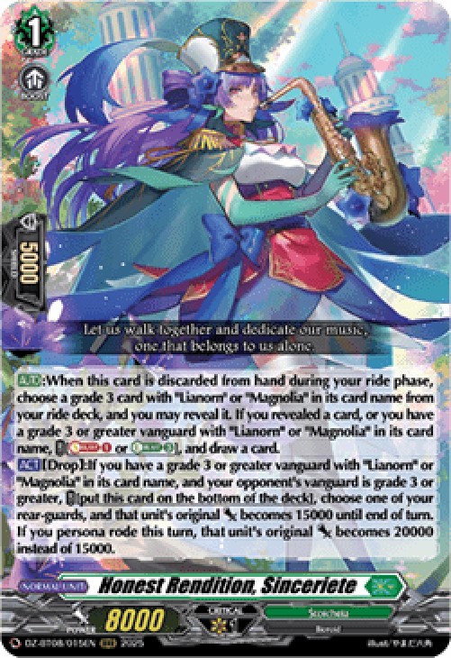 Cardfight!! Vanguard DZ-BT08 Honest Rendition, Sinceriete [D-Format] (V.1 -