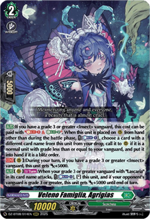 Cardfight!! Vanguard DZ-BT08 Veleno Famiglia, Agrigias [D-Format] (V.1 - Tr