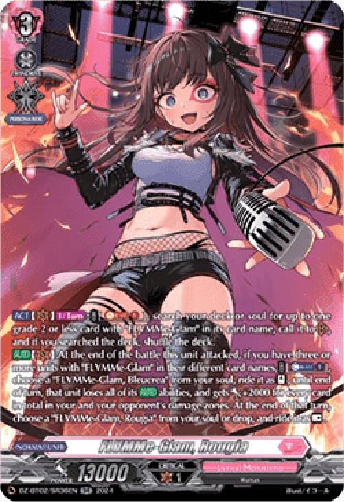 Cardfight!! Vanguard DZ-BT02 FL∀MMe-Glam, Rougia [D-Format] (V.3 - Silver R