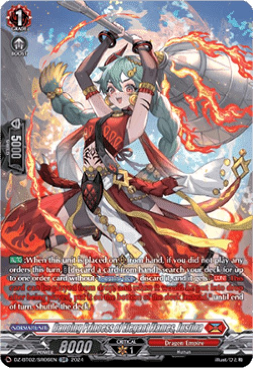 Cardfight!! Vanguard DZ-BT02 Dancing Princess of Elegant Flames, Justina [D
